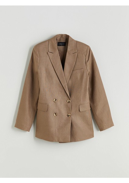 Yeni Sezon Keten Kadin Blazer Ceket - S5P707Z8 indirimleri