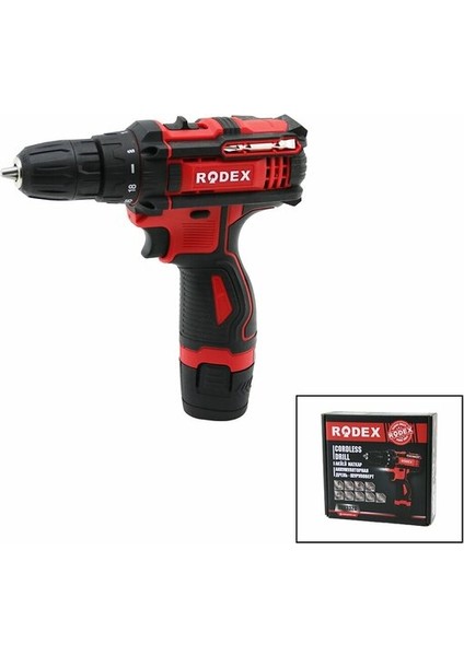 2 Kademe Hız - Vitesli Şarjlı Matkap 0-350 / 0-1350 Rpm 12V / 1.3A Lı-Ion RDX-3320-FINDIT