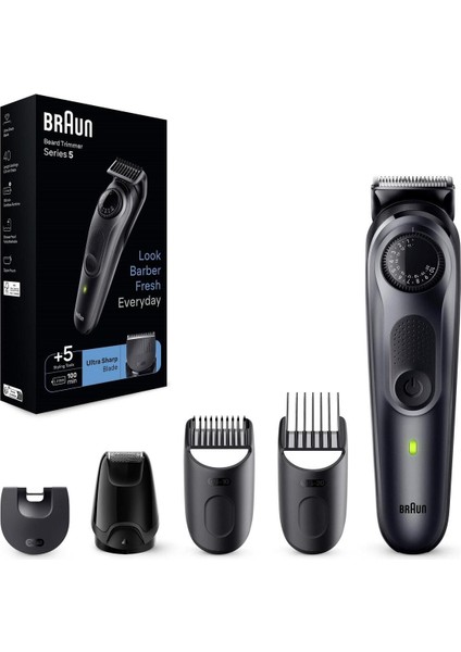 Series 5 BT5420 Sakal Düzeltici - Ultra Keskin Bıçak, Siyah Renk, 40 Uzunluk Ayarı, Suya Dayanıklı Tasarım