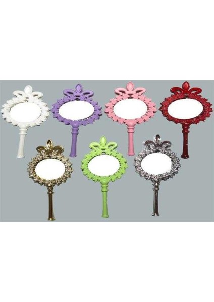 Çiçekli Pembe Ayna, Şık ve Renkli Dekoratif Aksesuar, 1 Adet