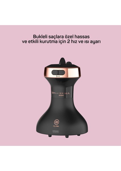 Bukleli ve Kıvırcık Saçlar Için Seramik Saç Kurutma ve Şekillendirme Makinesi, 2 Hız ve Sıcaklık