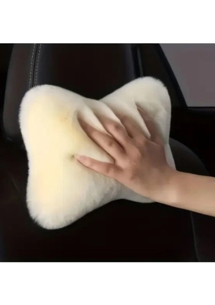 2'li Beyaz Peluş Oto Boyun Yastığı Sportif & Şık Tasarım fiyatları