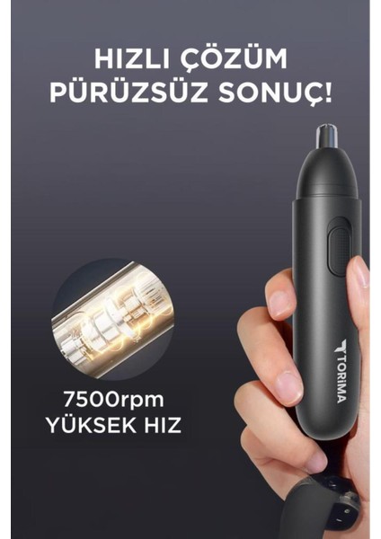 Elektrikli Burun Kılı Kesme Aleti USB Şarjlı Siyah fiyatları