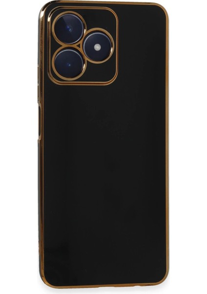 Realme C53 Kılıf Volet Silikon - Siyah Arbkd