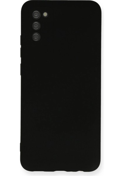 Samsung Galaxy A03S Kılıf Nano Içi Kadife Silikon - Siyah Arbkd