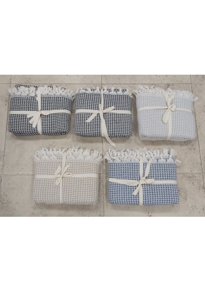 Ilmeki Armürlü Yatak Örtüsü / Pike / Koltuk Örtüsü – 200X230 cm – Düğüm Saçaklı – %100 Geri Dönüştürülmüş Iplik – 5 Renk Seçeneği