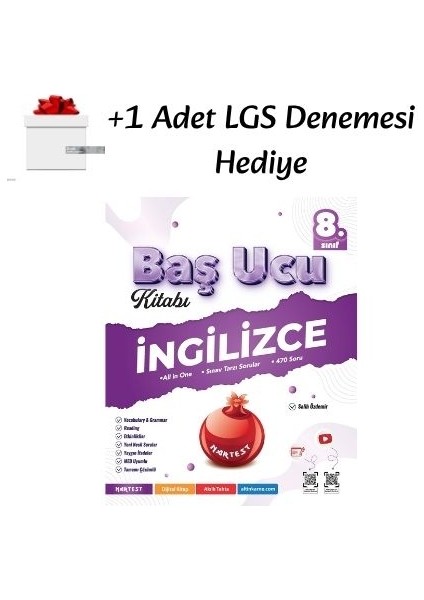 Nartest Lgs 8. Sınıf Ingilizce Baş Ucu Kitabı + 1 Lgs Deneme Hediyeli