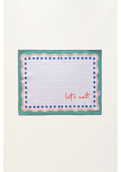 Sloganlı, Marin, Dijital Baskılı, Renkli, Çizgili, Kenar Biyeli Amerikan Servis 35X45 cm (1 Adet) modelleri