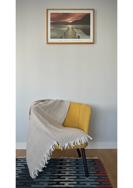Ilmeki Armürlü Yatak Örtüsü / Pike / Koltuk Örtüsü – 200X230 cm – Düğüm Saçaklı – %100 Geri Dönüştürülmüş Iplik – 5 Renk Seçeneği fırsatları