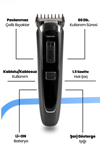 Çok Fonksiyonlu Erkek Bakım Seti Siyah Paslanmaz Çelik Kablosuz 10'lu Paket indirimleri