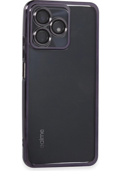 Realme C53 Kılıf Razer Lensli Silikon - Mor Arbkd