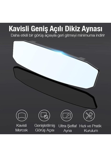 Zhltools SD-2415 Kavisli Dışbükey Geniş Açılı Araç Dikiz Aynası 299X90MM fiyatları
