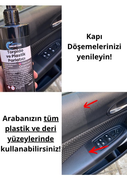 Torpido Plastik Parlatıcı ve Döşeme Koltuk Temizleyici Set - Yüksek Kalite 400ML 2x