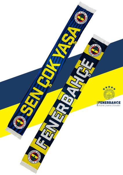 Orijinal Lisanslı Sen Çok Yaşa Saten Şal Atkı