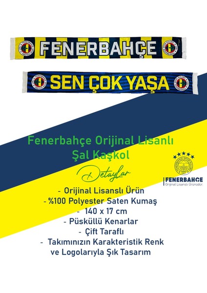Orijinal Lisanslı Sen Çok Yaşa Saten Şal Atkı fiyatları