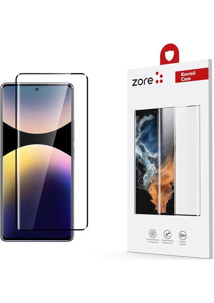 Xiaomi Redmi Note 14 Pro 4g Uyumlu Zore Full Yapışkanlı Cam Ekran Koruyucu