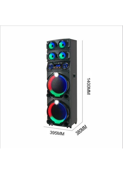Zore GD-2126 Dijital LED Göstergeli Fm Radyolu Mikrofonlu Rgb Tws Çift 12 Inç Stereo Bass Kablosuz Karaoke Hoparlör indirimleri