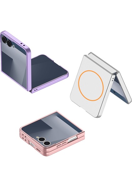 Samsung Galaxy Z Flip 7 Uyumlu Kılıf Wireless Şarj Özellikli Zore Kıpta M-Safe Kapak modelleri