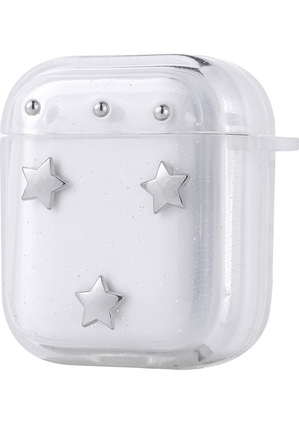 Apple Airpods Uyumlu Zore Airbag 44 Airbag Tasarımlı Simli Şeffaf Kutup Kılıf