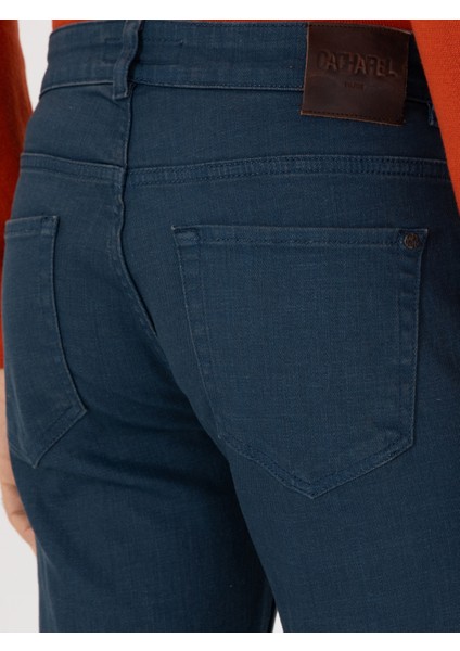 Erkek Petrol Slim Fit Jean Pantolon 50290516-VR102