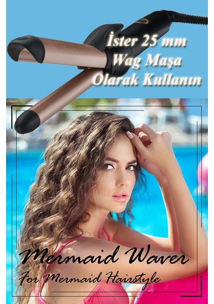 2in1 Wag ve 25MM Klasik Maşa Seti, Hediye Isı Koruma Eldiveniyle Siyah Renk modelleri