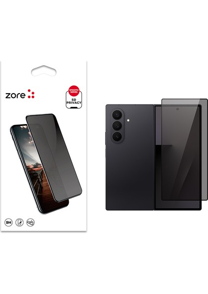 Samsung Galaxy Z Fold 7 Uyumlu Zore New 5d Privacy Temperli Ekran Koruyucu