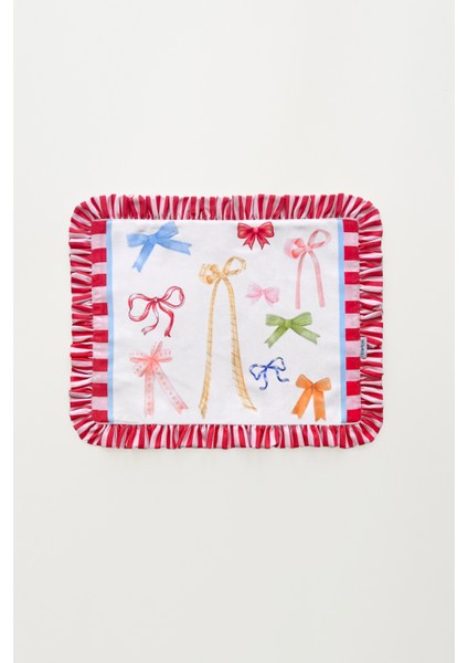 Fırfırlı, Etnik, Fiyonk Desenli, Dijital Baskılı, Renkli, Çizgili, Amerikan Servis 35X45 cm (1 Adet) modelleri