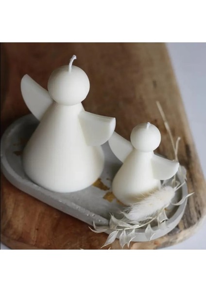Beyaz Renk Limon Kokulu Melek Mum 8cm x 6cm modelleri
