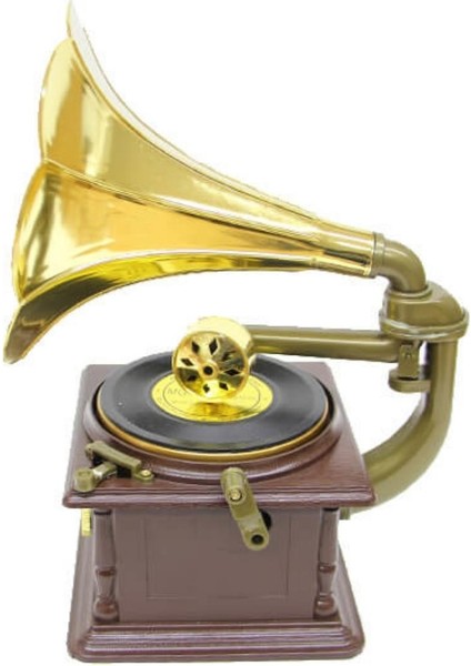 Gramofon Müzik Kutusu Kurmalı ve Çekmeceli 26CM indirimleri