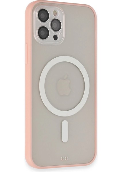 Iphone 12 Pro Max Kılıf Grand Magneticsafe Kapak - Pembe Arbkd