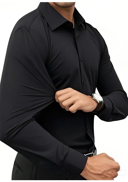 Erkek Slim Fitt Uzun Kol Likralı Gömlek 2390 BGL-ST04744 modelleri