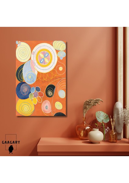 Tekli Dikey Kanvas Tablo Ünlü Eserler Hilma Af Klint The Ten Largest Youth