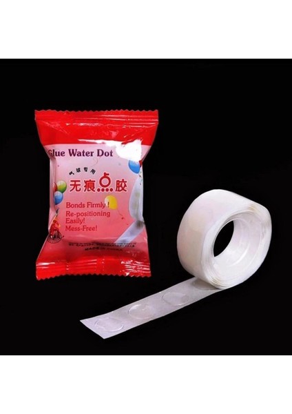 Çift Taraflı Balon Bağlama Bandı, Beyaz, 100'LÜ, Kolay ve Güvenli Kullanım