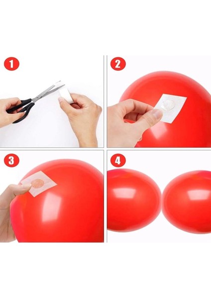 Çift Taraflı Balon Bağlama Bandı, Beyaz, 100'LÜ, Kolay ve Güvenli Kullanım modelleri