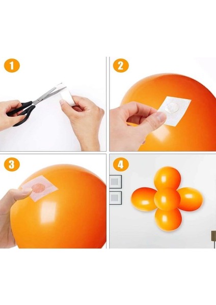 Çift Taraflı Balon Bağlama Bandı, Beyaz, 100'LÜ, Kolay ve Güvenli Kullanım fırsatları