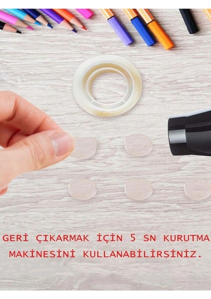 Çift Taraflı Balon Bağlama Bandı, Beyaz, 100'LÜ, Kolay ve Güvenli Kullanım indirimleri