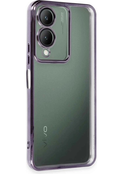 Vivo Y17S Kılıf Razer Lensli Silikon - Mor Arbkd