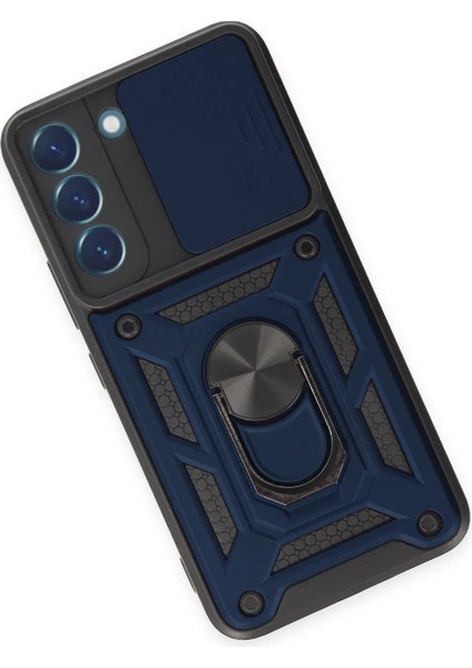 Samsung Galaxy S24 Kılıf Pars Lens Yüzüklü Silikon - Lacivert Arbkd modelleri
