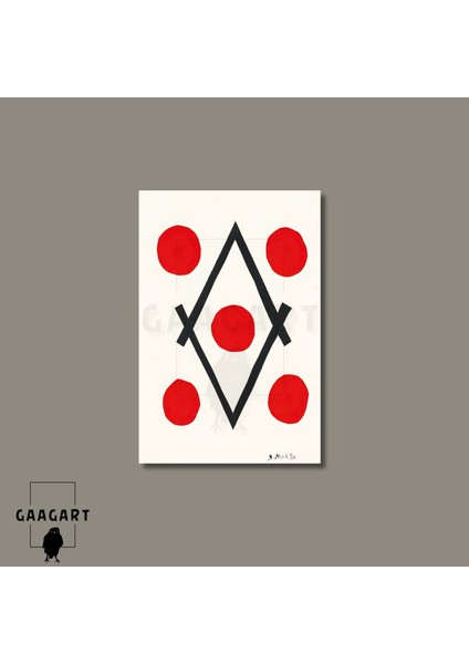 Tekli Dikey Kanvas Tablo Ünlü Eserler Henri Matisse Losange modelleri