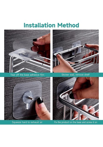 5'li Güçlü Çerçeve Askısı, Yapışkanlı, Vidalı, Delgisiz, Raf Tutucu (Bej) fırsatları