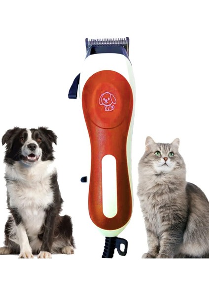 Kedi ve Köpekler Profesyonel Tıraş Makinesi Kırmızı li Kolay Kullanım