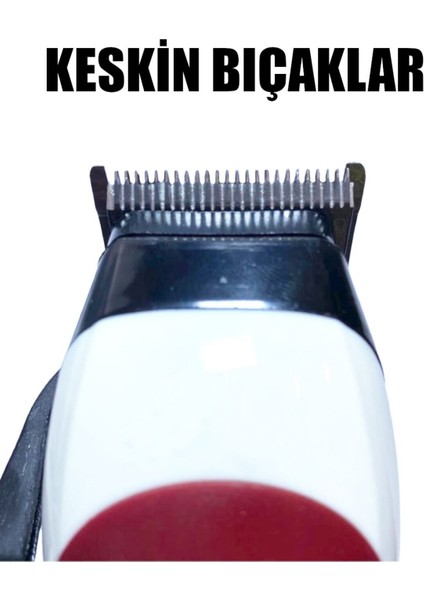 Kedi ve Köpekler Profesyonel Tıraş Makinesi Kırmızı li Kolay Kullanım