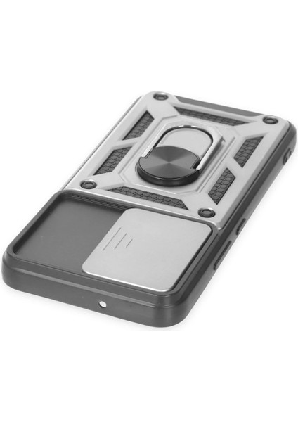 Samsung Galaxy S24 Kılıf Pars Lens Yüzüklü Silikon - Gümüş Arbkd fırsatları