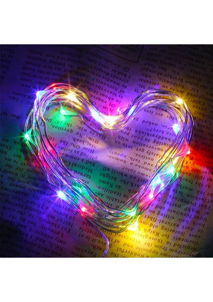 Pilli Renkli Peri LED Işık Dekoratif Aydınlatma 5 Metre Rgb Led-Findit fiyatları