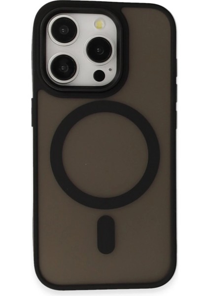 Iphone 15 Pro Kılıf Oslo Magsafe Kapak - Siyah Arbkd
