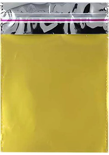 35X50 cm Altın Renk Bantlı Lüks Metalize Hediyelik Poşet (50 Adet) modelleri