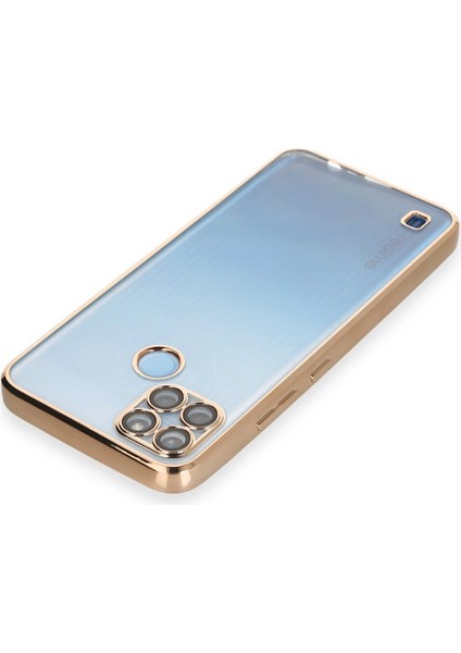Realme C25Y Kılıf Razer Lensli Silikon - Gold Arbkd modelleri