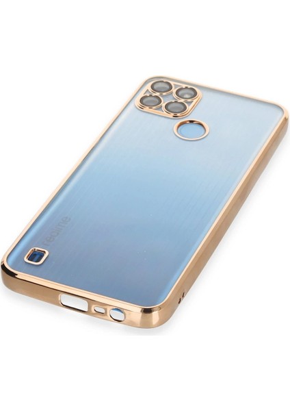 Realme C25Y Kılıf Razer Lensli Silikon - Gold Arbkd fırsatları
