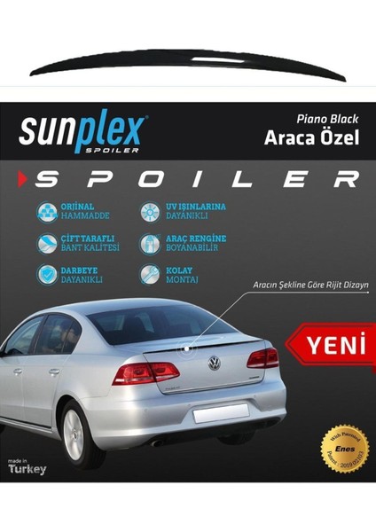 Bmw 5 F10 2010-2016 Uyumlu Spoiler Bagaj Çıtası Piyano Siyah