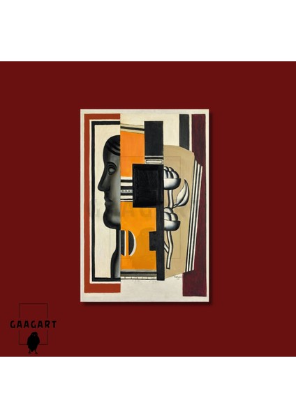 Tekli Dikey Kanvas Tablo Ünlü Eserler Fernand Leger Le Buste modelleri